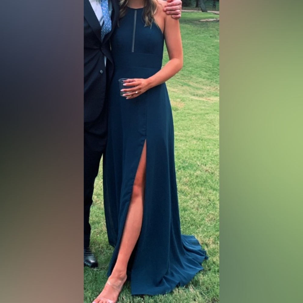 Navy Blue Azazie Formal Dress